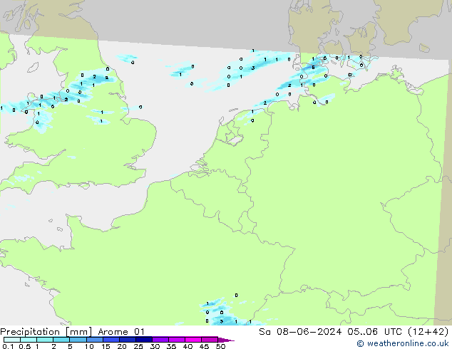 Yağış Arome 01 Cts 08.06.2024 06 UTC