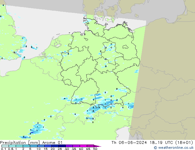 Precipitación Arome 01 jue 06.06.2024 19 UTC