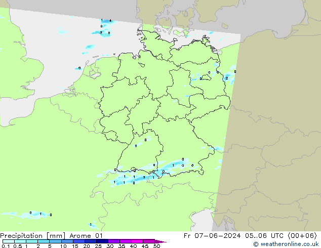 осадки Arome 01 пт 07.06.2024 06 UTC