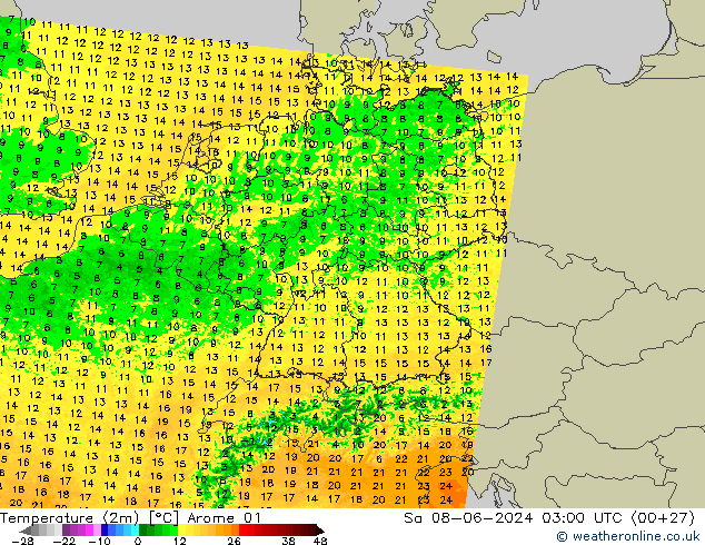     Arome 01  08.06.2024 03 UTC