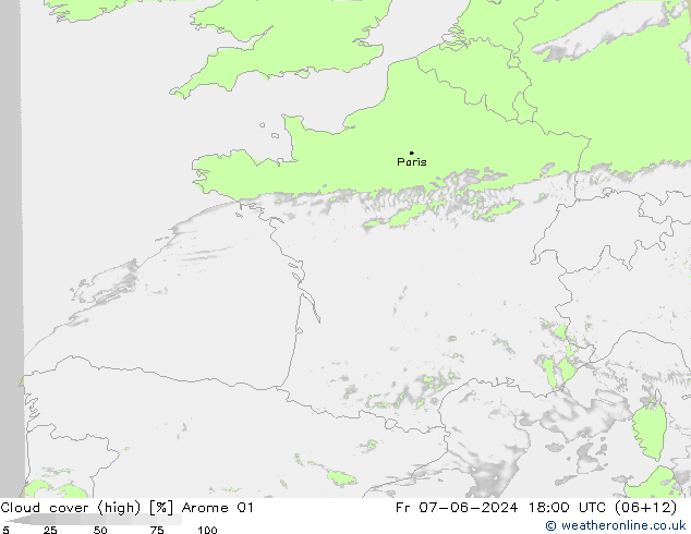 Bulutlar (yüksek) Arome 01 Cu 07.06.2024 18 UTC