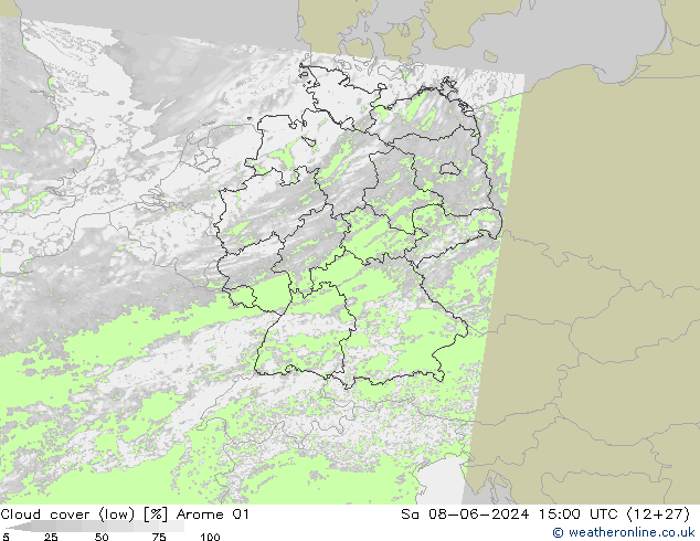 Nubi basse Arome 01 sab 08.06.2024 15 UTC