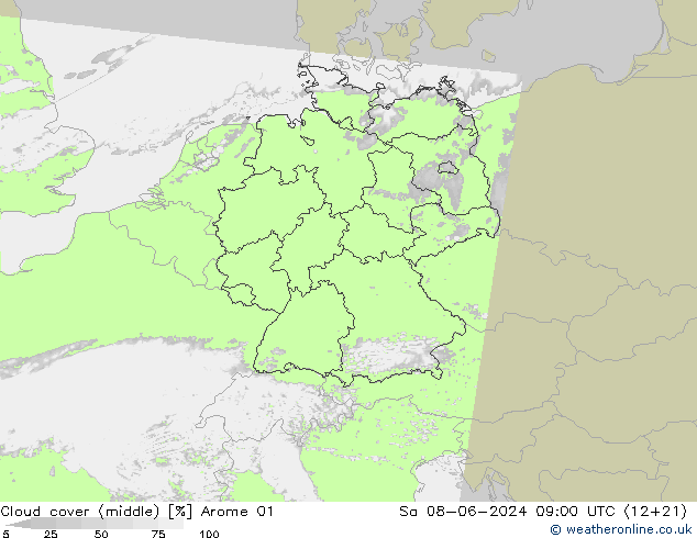 облака (средний) Arome 01 сб 08.06.2024 09 UTC