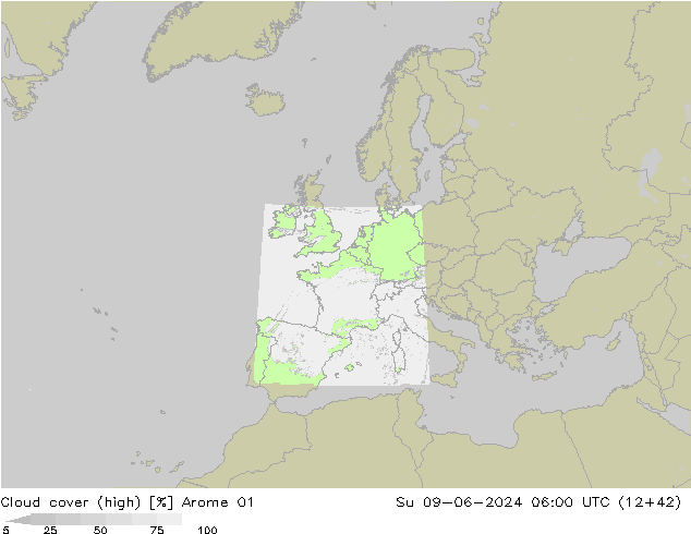 Wolken (hohe) Arome 01 So 09.06.2024 06 UTC