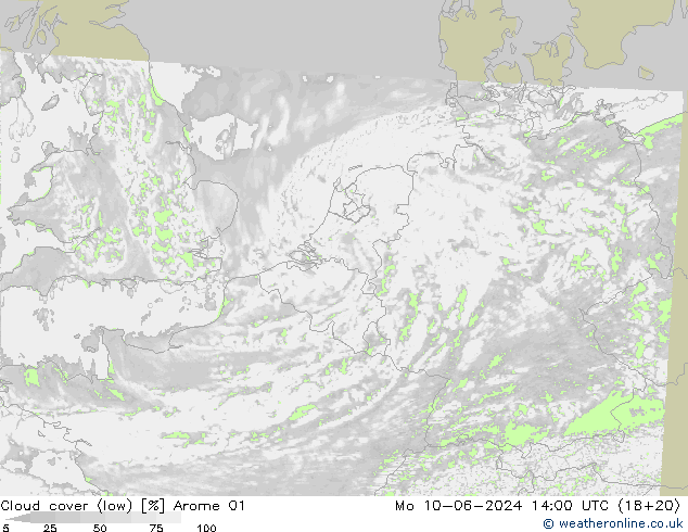Wolken (tief) Arome 01 Mo 10.06.2024 14 UTC