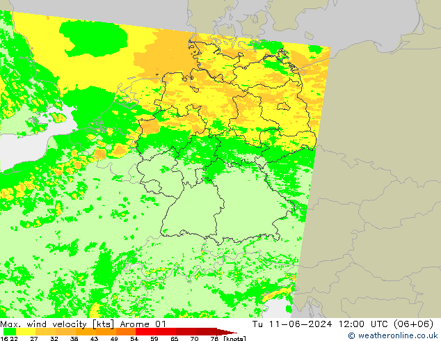 Windböen Arome 01 Di 11.06.2024 12 UTC