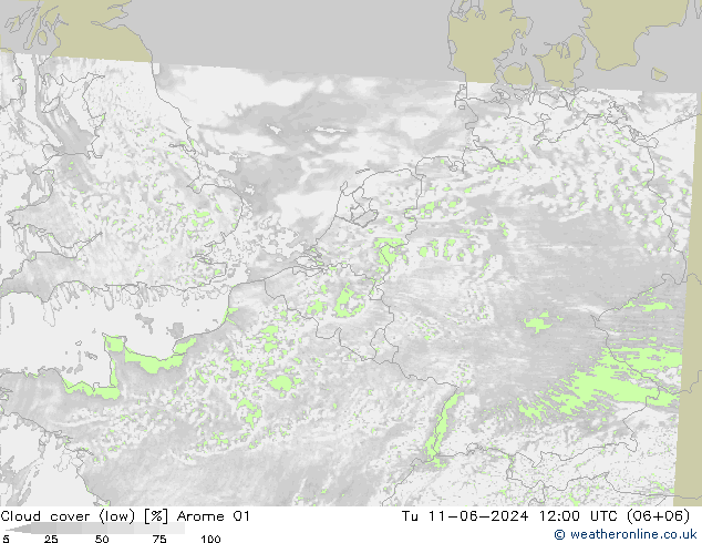 облака (низкий) Arome 01 вт 11.06.2024 12 UTC