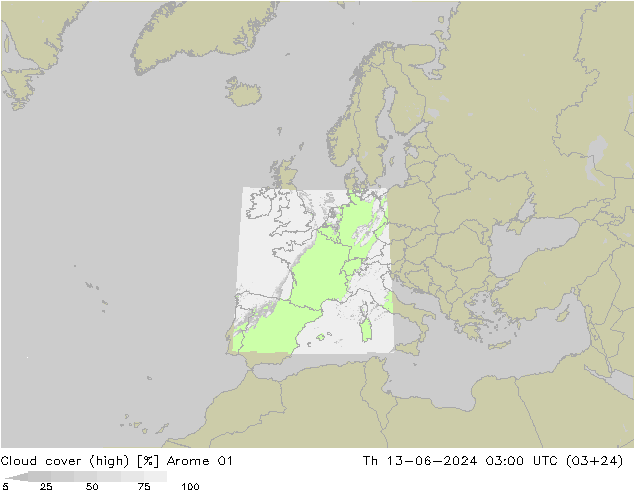 Wolken (hohe) Arome 01 Do 13.06.2024 03 UTC