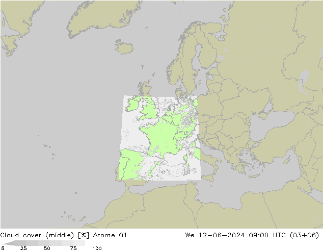 облака (средний) Arome 01 ср 12.06.2024 09 UTC