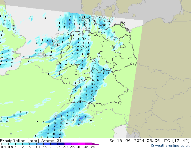 Yağış Arome 01 Cts 15.06.2024 06 UTC