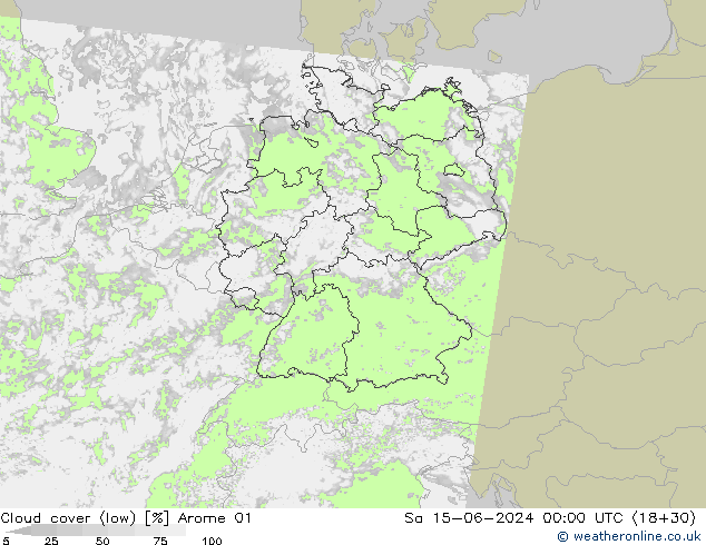 облака (низкий) Arome 01 сб 15.06.2024 00 UTC