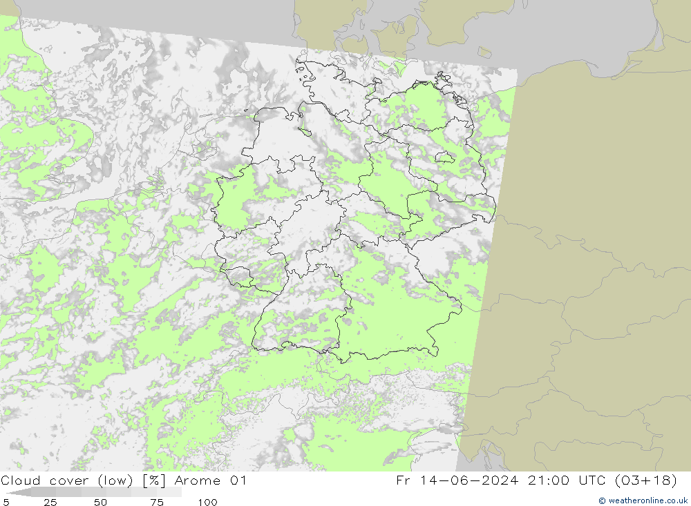 Bulutlar (düşük) Arome 01 Cu 14.06.2024 21 UTC