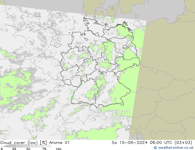 nízká oblaka Arome 01 So 15.06.2024 06 UTC