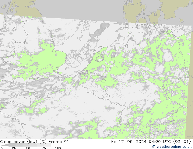 云 (低) Arome 01 星期一 17.06.2024 04 UTC
