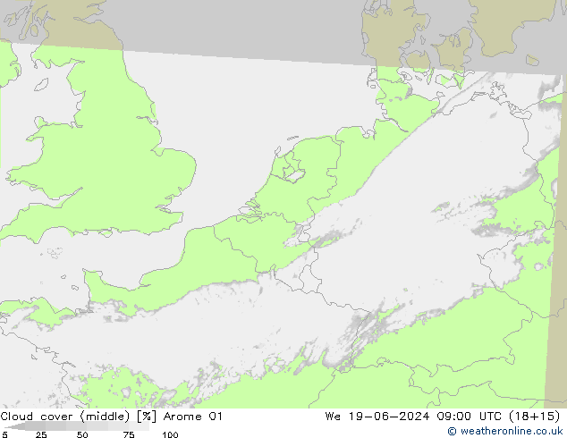 Bulutlar (orta) Arome 01 Çar 19.06.2024 09 UTC