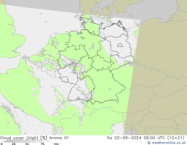 Wolken (hohe) Arome 01 Sa 22.06.2024 09 UTC