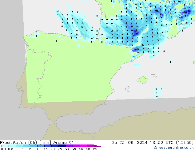 opad (6h) Arome 01 nie. 23.06.2024 00 UTC