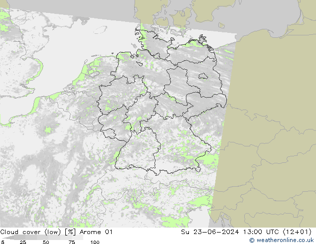 облака (низкий) Arome 01 Вс 23.06.2024 13 UTC