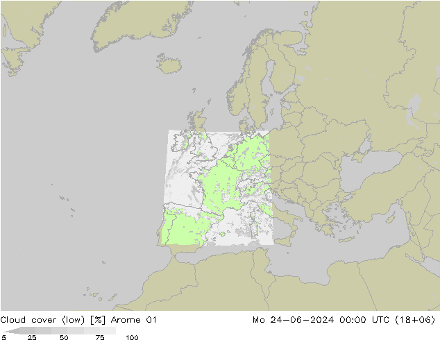 云 (低) Arome 01 星期一 24.06.2024 00 UTC