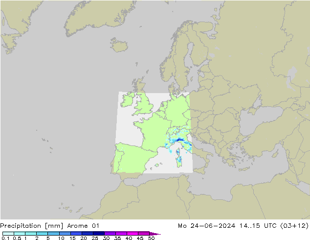 降水 Arome 01 星期一 24.06.2024 15 UTC