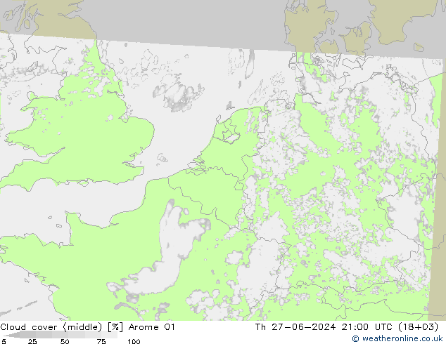 Bewolking (Middelb.) Arome 01 do 27.06.2024 21 UTC