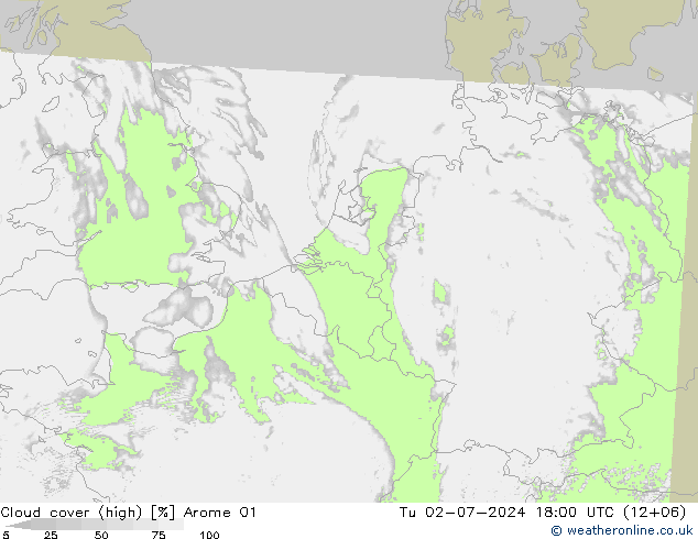 云 (中) Arome 01 星期二 02.07.2024 18 UTC