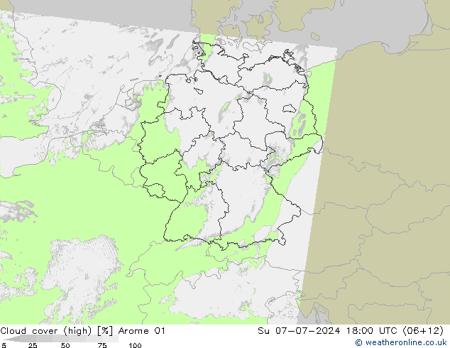 云 (中) Arome 01 星期日 07.07.2024 18 UTC