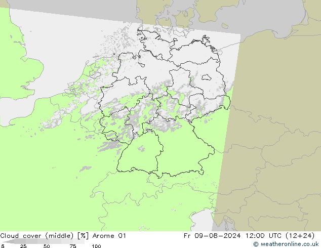 Bewolking (Middelb.) Arome 01 vr 09.08.2024 12 UTC