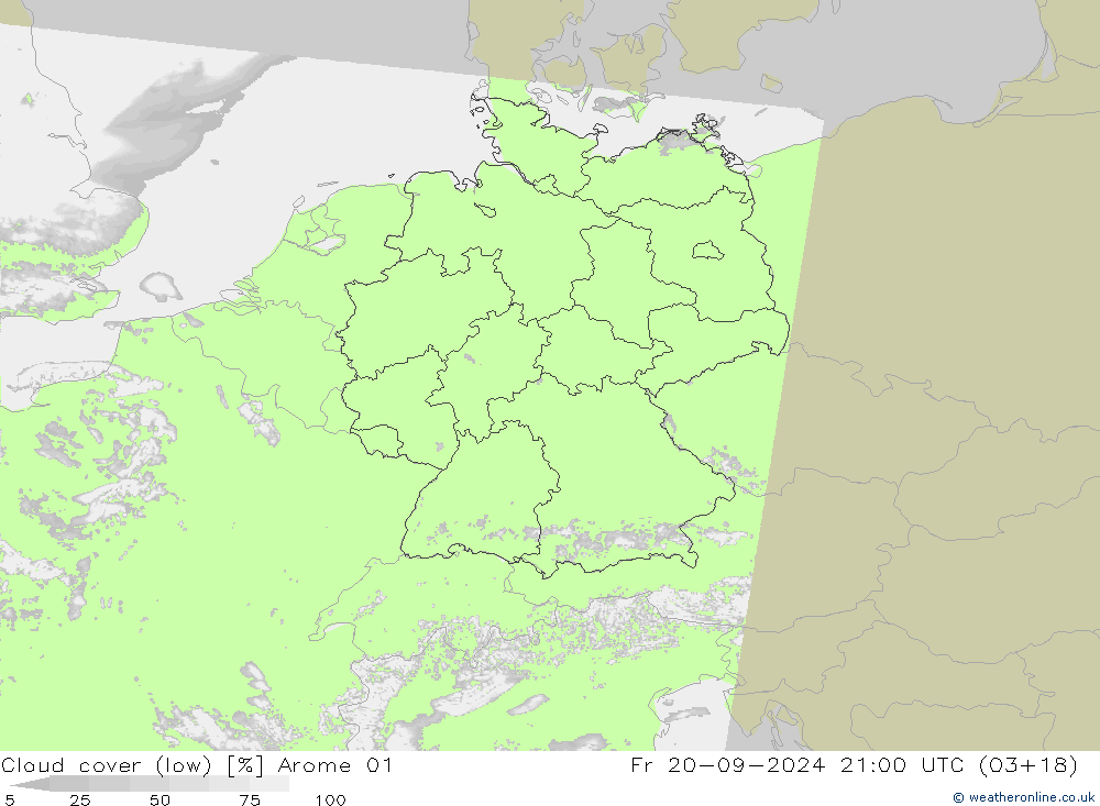 Nubes bajas Arome 01 vie 20.09.2024 21 UTC