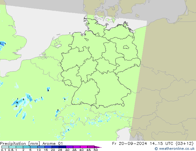 precipitação Arome 01 Sex 20.09.2024 15 UTC