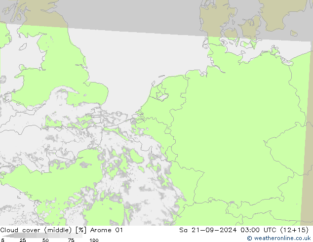 Nuages (moyen) Arome 01 sam 21.09.2024 03 UTC