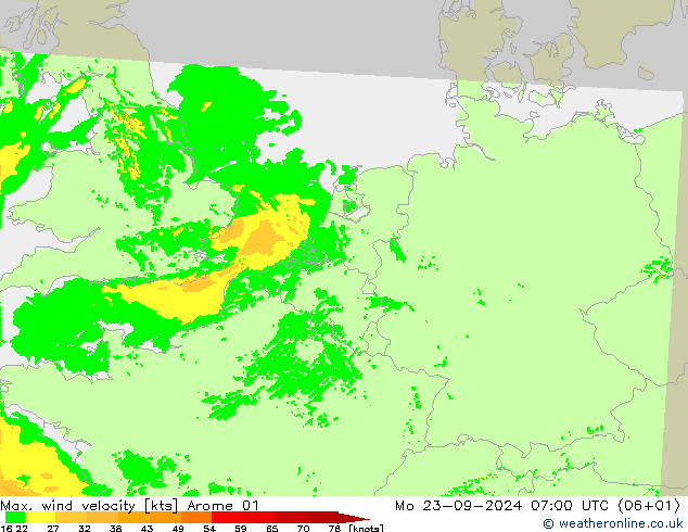 Windböen Arome 01 Mo 23.09.2024 07 UTC