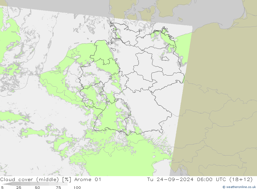 zachmurzenie (środk.) Arome 01 wto. 24.09.2024 06 UTC