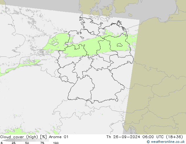 nuvens (high) Arome 01 Qui 26.09.2024 06 UTC