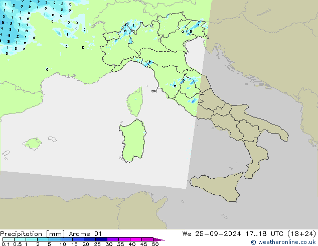 opad Arome 01 śro. 25.09.2024 18 UTC