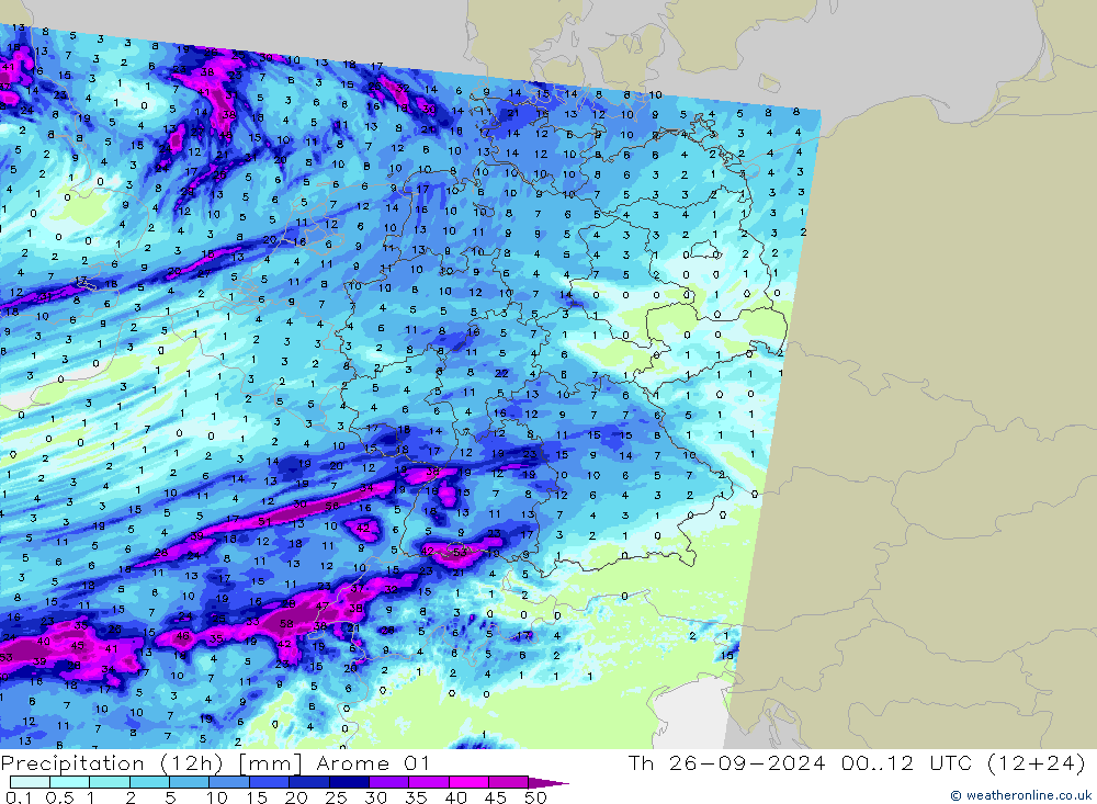  (12h) Arome 01  26.09.2024 12 UTC