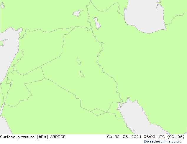 Luchtdruk (Grond) ARPEGE zo 30.06.2024 06 UTC