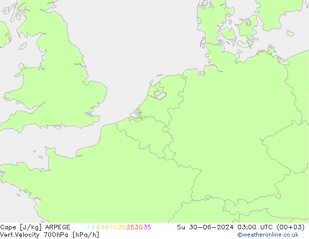 Cape ARPEGE zo 30.06.2024 03 UTC