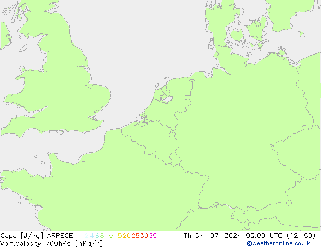 Cape ARPEGE do 04.07.2024 00 UTC