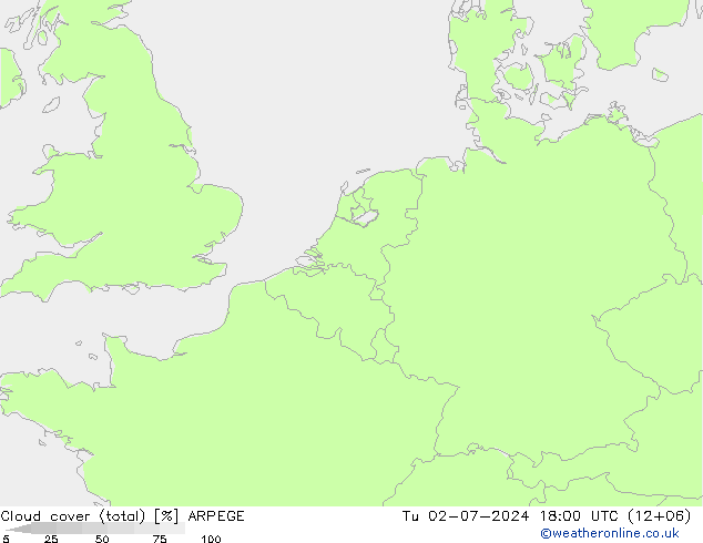 云 (总) ARPEGE 星期二 02.07.2024 18 UTC
