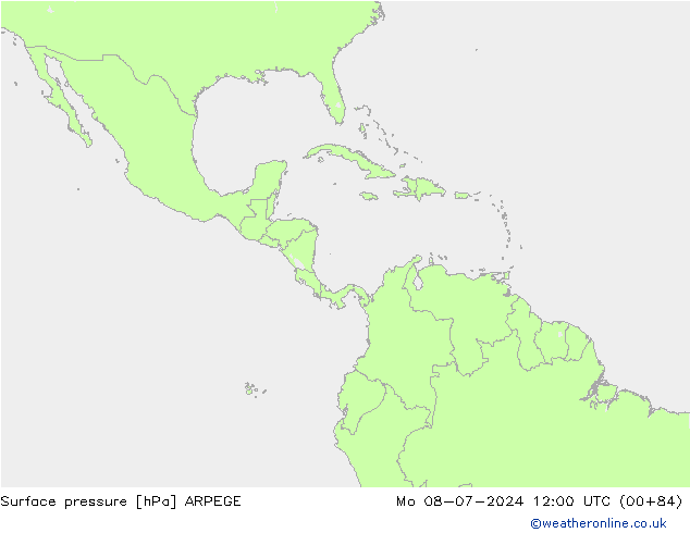 Luchtdruk (Grond) ARPEGE ma 08.07.2024 12 UTC