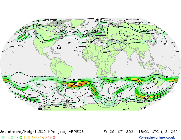 高速氣流 ARPEGE 星期五 05.07.2024 18 UTC
