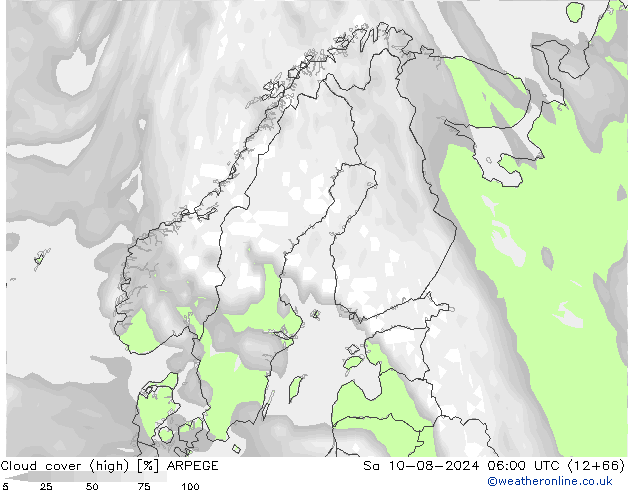 云 (中) ARPEGE 星期六 10.08.2024 06 UTC