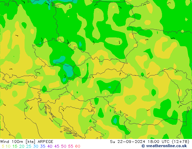  100m ARPEGE  22.09.2024 18 UTC