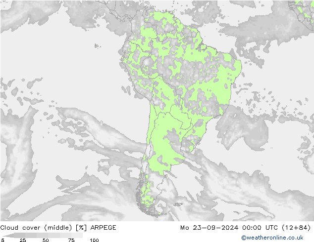 nuvens (médio) ARPEGE Seg 23.09.2024 00 UTC