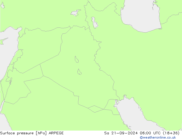 Yer basıncı ARPEGE Cts 21.09.2024 06 UTC