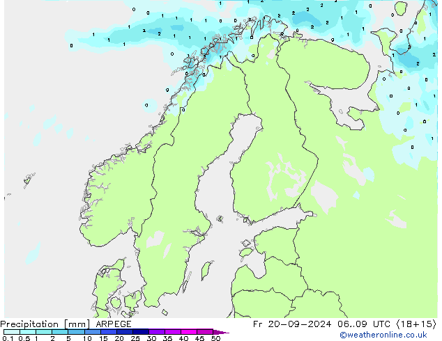 opad ARPEGE pt. 20.09.2024 09 UTC