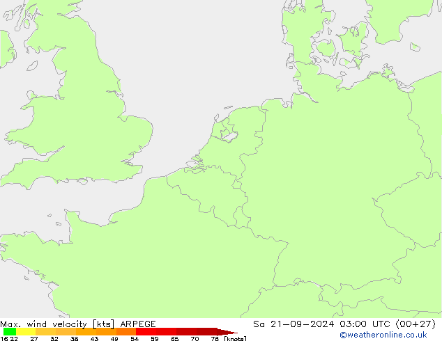 Windböen ARPEGE Sa 21.09.2024 03 UTC