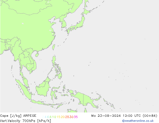 Cape ARPEGE Mo 23.09.2024 12 UTC