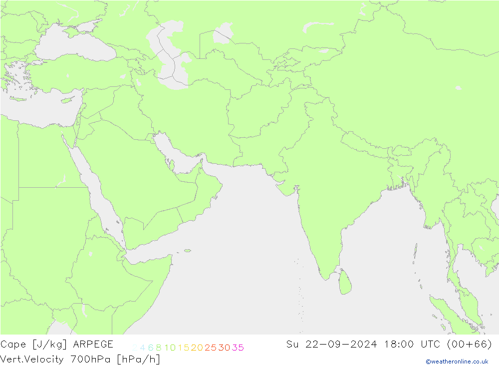 Cape ARPEGE Paz 22.09.2024 18 UTC